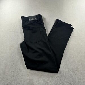 Hugo Boss Delaware Performance Jeans Mens 33 Black Slim Straight Stretch